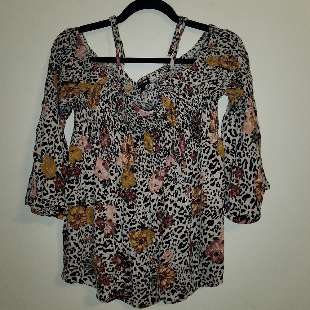 Torrid Multicolor Floral Leopard Shirt